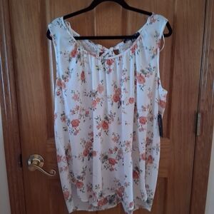 Sweet Rain Floral Blouse - Cream and Pink